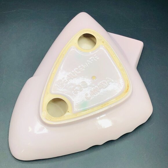 Beauceware Ceramic Ashtray #688 Pink Rust Spatter Glaze Oversized Console Bowl - Picture 9 of 14